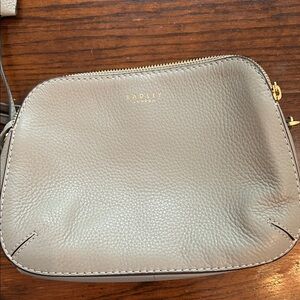 Radley London Saltwater (blue gray) Color Leather Crossbody Bag Pebbled Leather